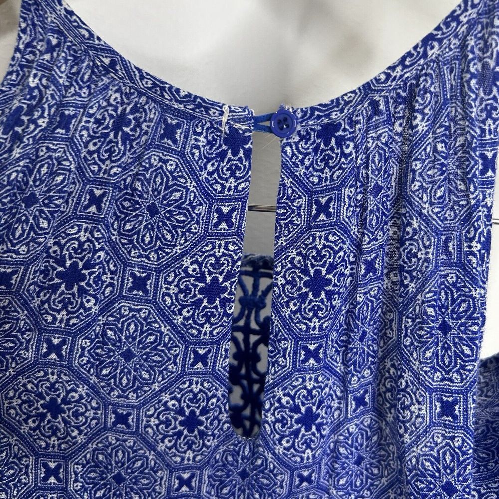 En Creme‎  Maxi Sundress Size Small blue Color 100% Rayon - Picture 7 of 11